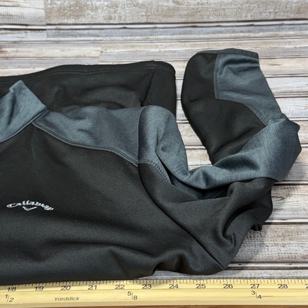 Callaway NWT 1/4 Zip Pullover Mens XL Black Caviar UPF 50 Chest Pocket - Picture 6 of 7